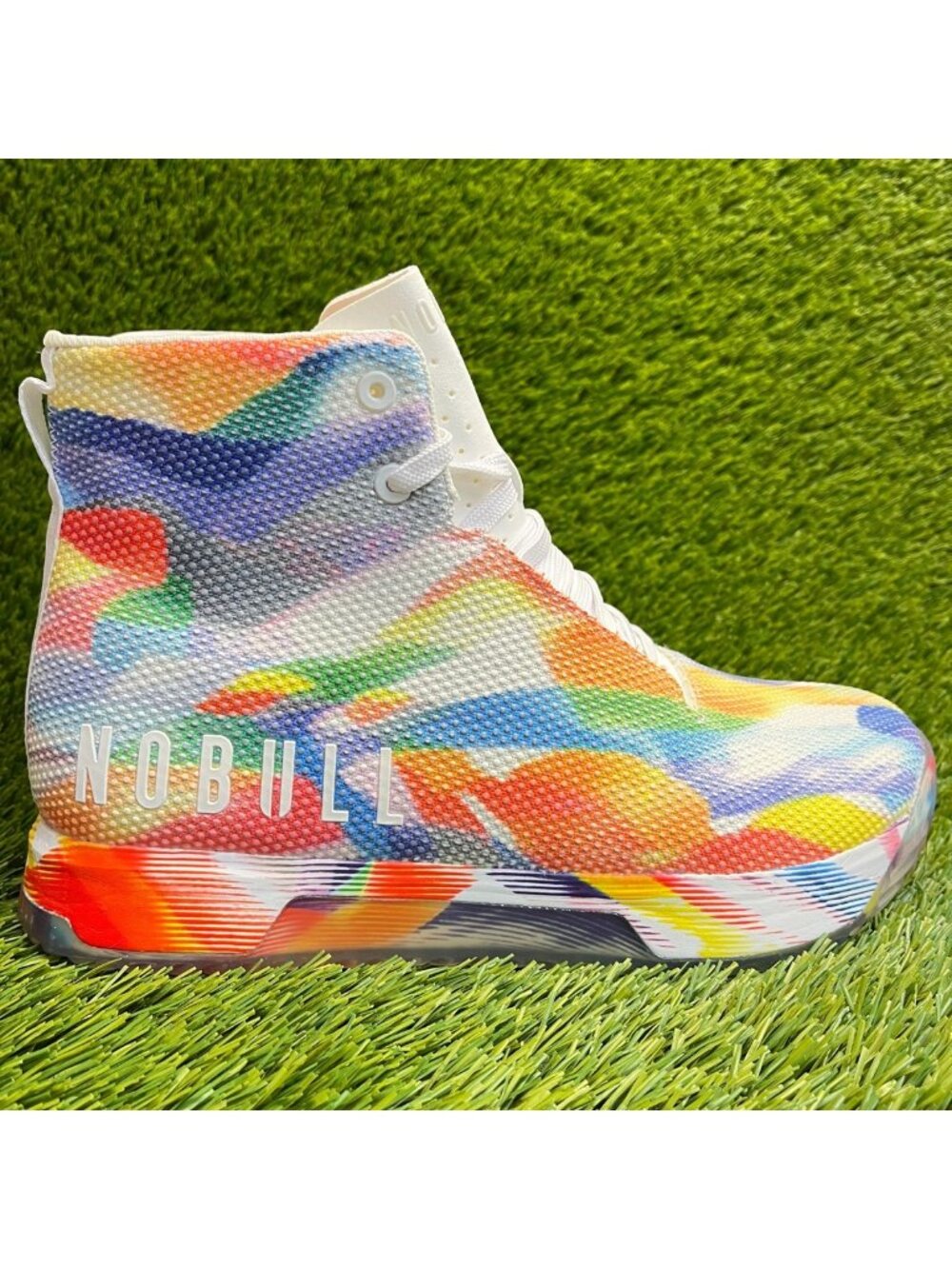Nobull SF Trainer+ Pride Collection Mens Size 9 White Athletic Shoes Sneakers